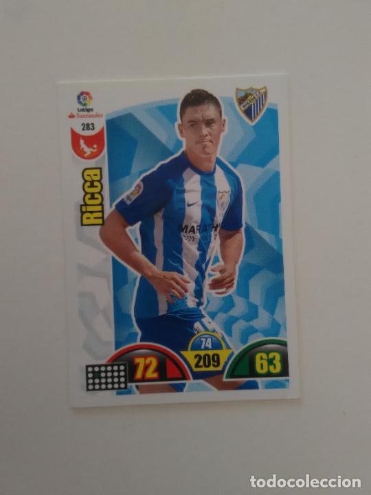 Collectionnisme sportif: 283 RICCA M&Aacute;LAGA CROMO TARJETA LIGA FUTBOL PANINI ADRENALYN 2017-2018 17-18