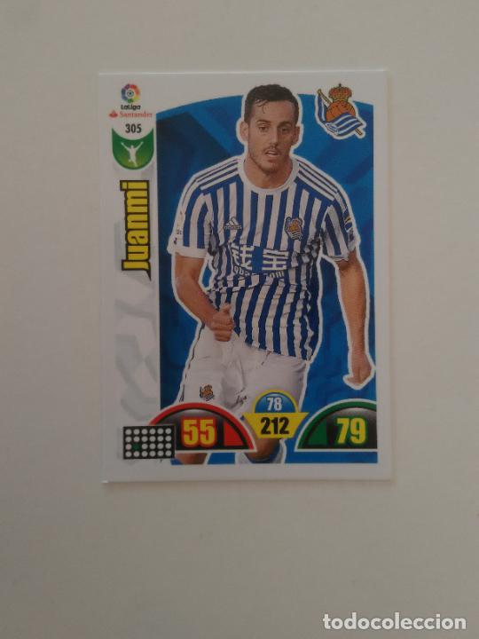 Sammelleidenschaft Sport: 305 JUANMI REAL SOCIEDAD CROMO TARJETA LIGA FUTBOL PANINI ADRENALYN 2017-2018 17-18