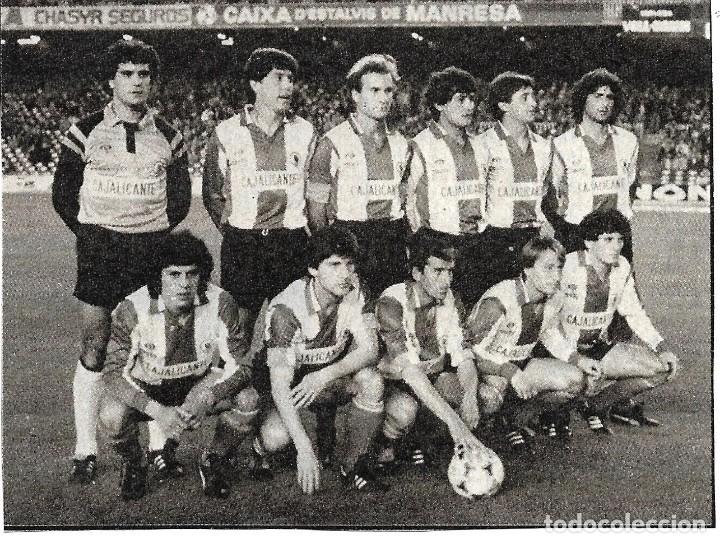 Coleccionismo deportivo: H&Eacute;RCULES DE ALICANTE: Recorte de un equipo de los a&ntilde;os 80