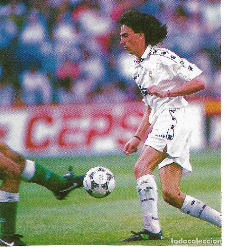 Sammelleidenschaft Sport: REAL MADRID: Recorte de Jos&eacute; Emilio AMAVISCA en acci&oacute;n. 1995