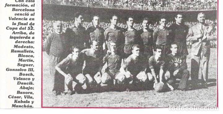 Sammelleidenschaft Sport: BAR&Ccedil;A: Recorte del equipo Campe&oacute;n de Copa en 1952 ( temporada de LES CINC COPES )
