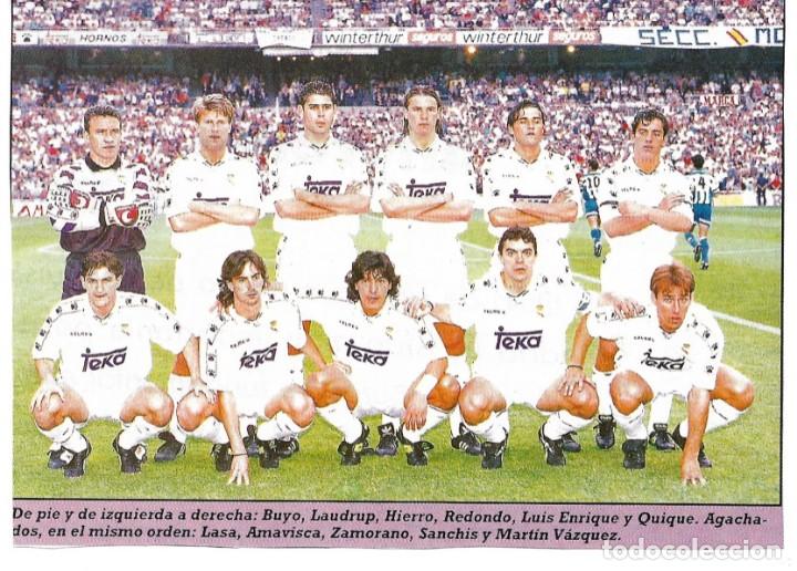 Collectionnisme sportif: REAL MADRID: Recorte de un equipo de la temporada 94-95, Campeones de Liga