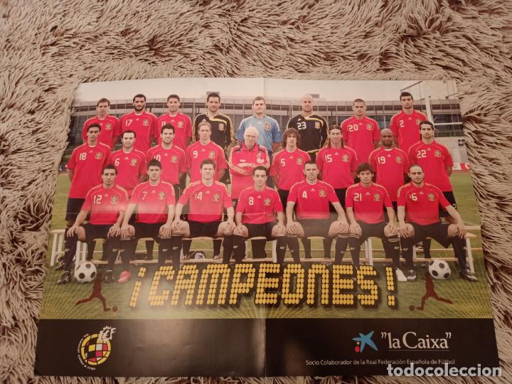 Sammelleidenschaft Sport: POSTER ESPA&Ntilde;A 2008 CAMPEON EUROCOPA 2008. LA CAIXA. PERFECTO ESTADO.