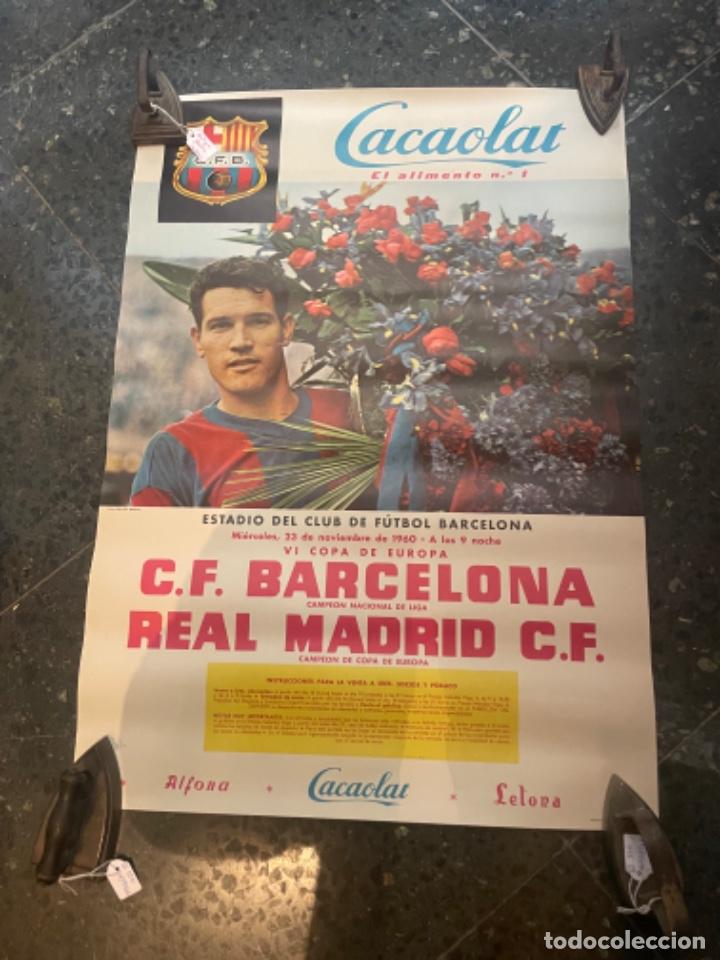 Coleccionismo deportivo: ANTIGUO CARTEL FUTBOL REAL MADRID C.DF. - C.F. BARCELONA 23 NOV. 1960 - VI COPA DE EUROPA