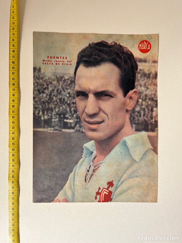 Collezionismo sportivo: POSTER FUENTES CELTA DE VIGO MARCA A&Ntilde;OS 40