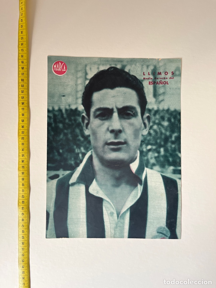 Collezionismo sportivo: POSTER LLIMOS RCD ESPA&Ntilde;OL MARCA A&Ntilde;OS 40