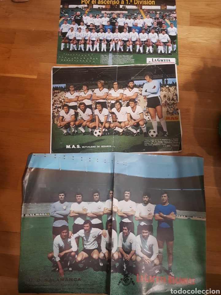 Sammelleidenschaft Sport: LOTE DE 3 POSTERS ORIGINALES DE EPOCA DE LA UNION DEPORTIVA SALAMANCA. UDS. A&Ntilde;OS 70 Y 90
