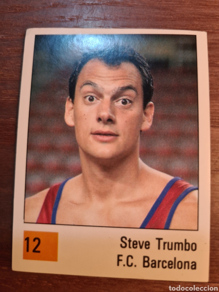 Collectionnisme sportif: PANINI BASKET 90 ACB CROMO 12 STEVE TRUMBO F C BARCELONA NUEVO