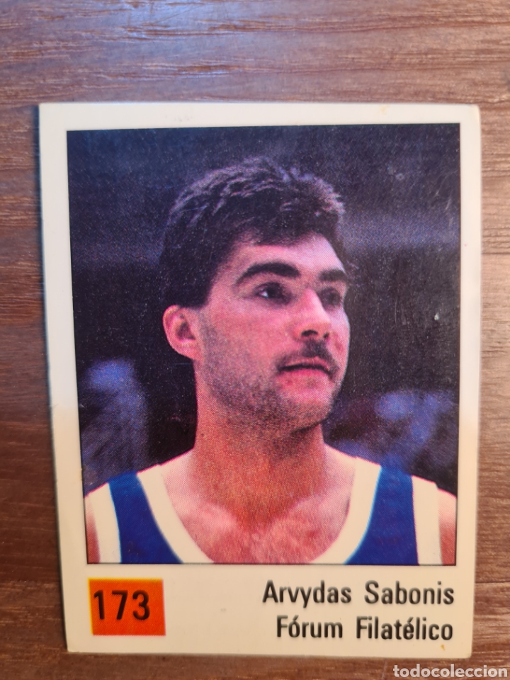Collectionnisme sportif: PANINI BASKET 90 ACB CROMO 173 ARVYDAS SABONIS NUNCA PEGADO