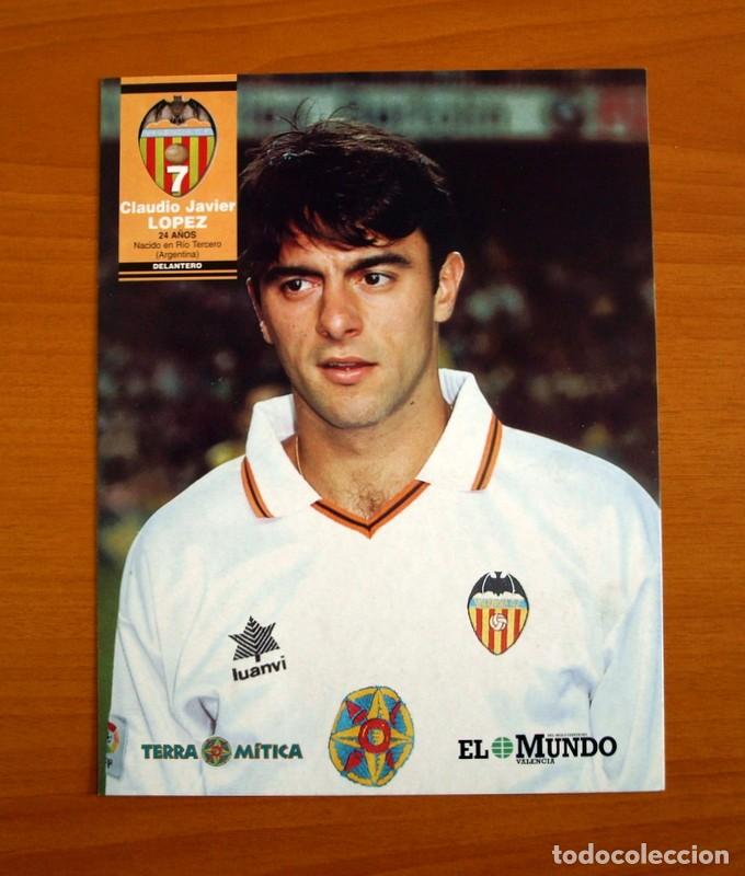 Sammelleidenschaft Sport: Valencia - Claudio Javier L&oacute;pez-Piojo 7-Temporada 1998-1999, 98-99 - Foto L&aacute;mina del Diario El Mundo