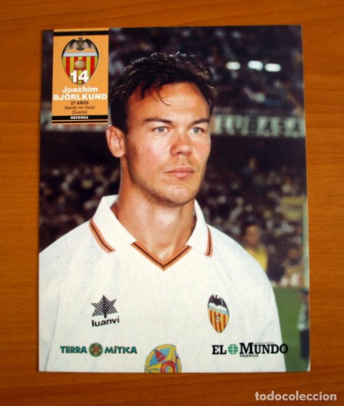 Sammelleidenschaft Sport: Valencia - Joachim Bj&ouml;rlkund 14 -Temporada 1998-1999, 98-99 - Foto L&aacute;mina del Diario El Mundo