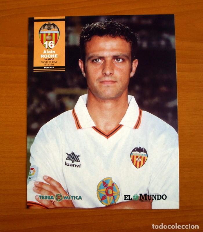 Sammelleidenschaft Sport: Valencia - Alain Roche 16 -Temporada 1998-1999, 98-99 - Foto L&aacute;mina del Diario El Mundo