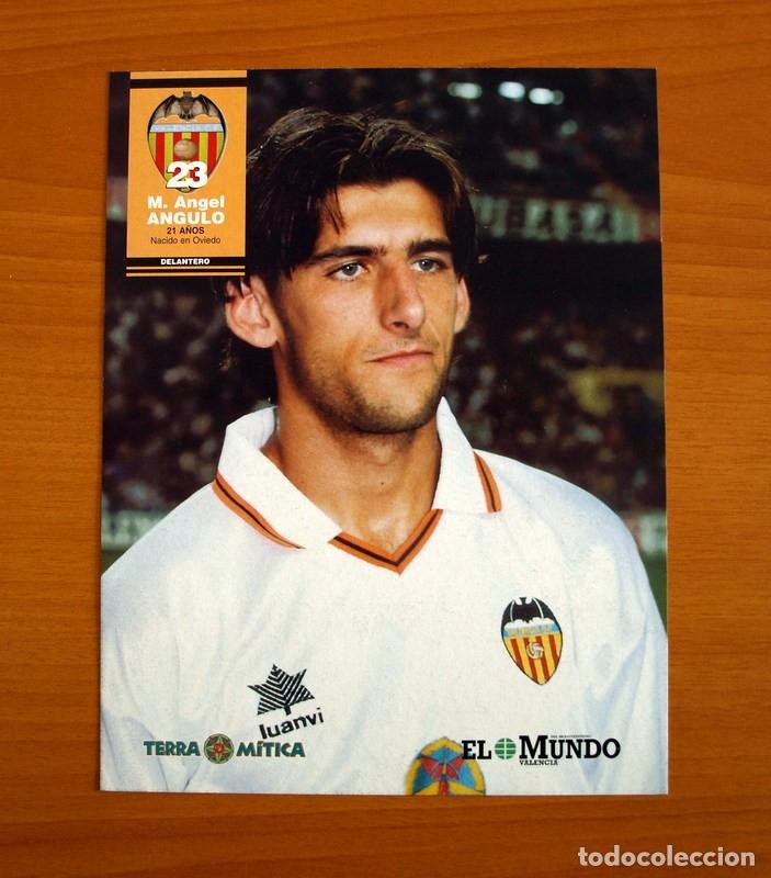 Sammelleidenschaft Sport: Valencia - M. &Aacute;ngel Angulo 23 -Temporada 1998-1999, 98-99 - Foto L&aacute;mina del Diario El Mundo