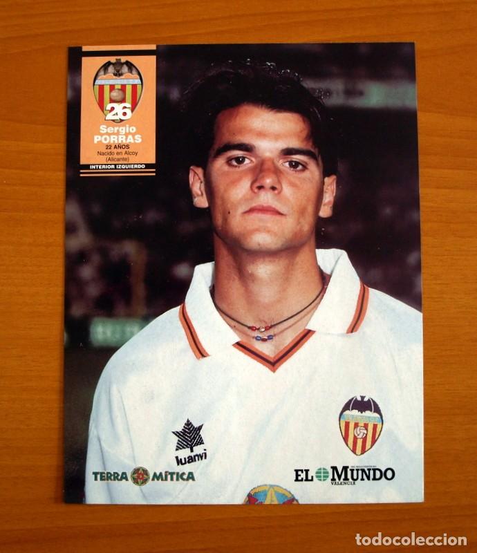 Sammelleidenschaft Sport: Valencia - Sergio Porras 26 -Temporada 1998-1999, 98-99 - Foto L&aacute;mina del Diario El Mundo