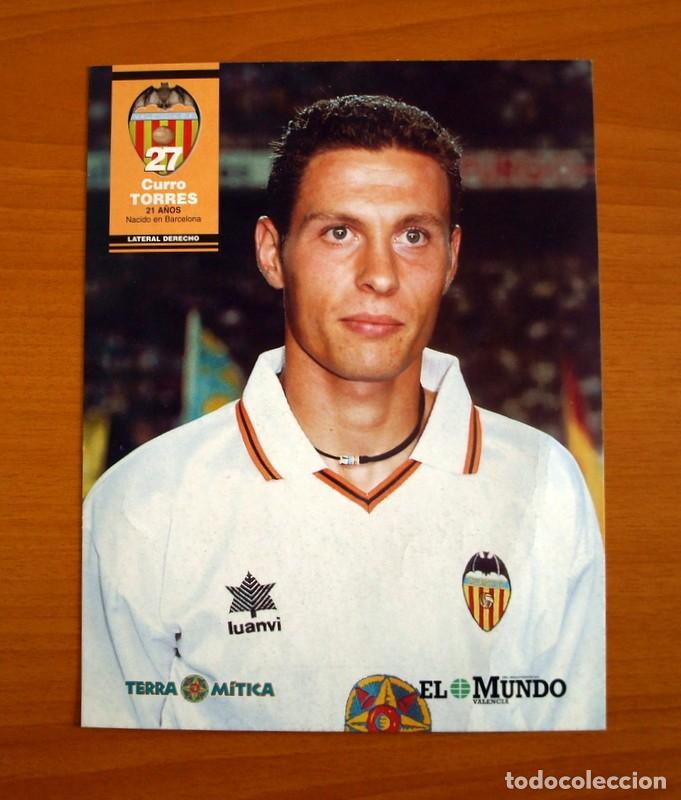 Sammelleidenschaft Sport: Valencia - Curro Torres 27 -Temporada 1998-1999, 98-99 - Foto L&aacute;mina del Diario El Mundo