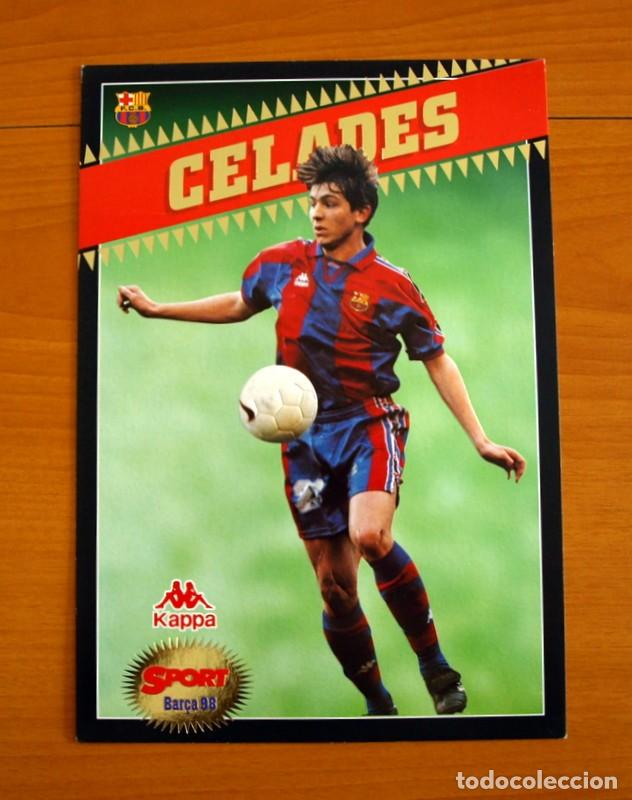 Sammelleidenschaft Sport: Barcelona - Celades -Temporada Bar&ccedil;a 1997-1998, 97-98 - Foto Postales Gigantes del Diario Sport