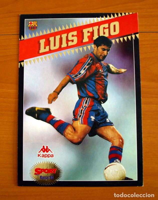 Sammelleidenschaft Sport: Barcelona - Luis Figo -Temporada Bar&ccedil;a 1997-1998, 97-98 - Foto Postales Gigantes del Diario Sport