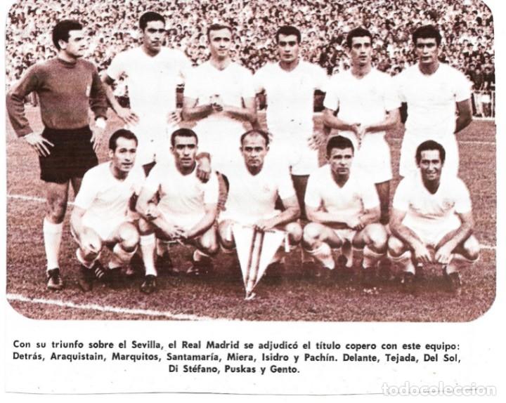 Collectionnisme sportif: REAL MADRID: recorte del equipo Campe&oacute;n de Copa en 1962