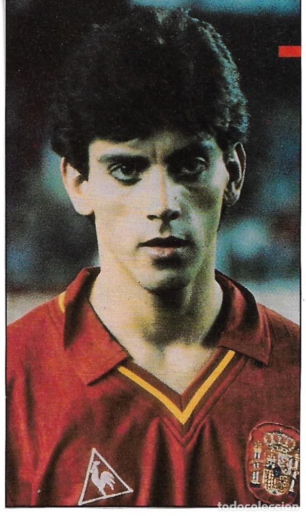 Collectionnisme sportif: SELECCI&Oacute;N ESPA&Ntilde;OLA DE F&Uacute;TBOL: Recorte de QUIQUE S&Aacute;NCHEZ FLORES. 1986