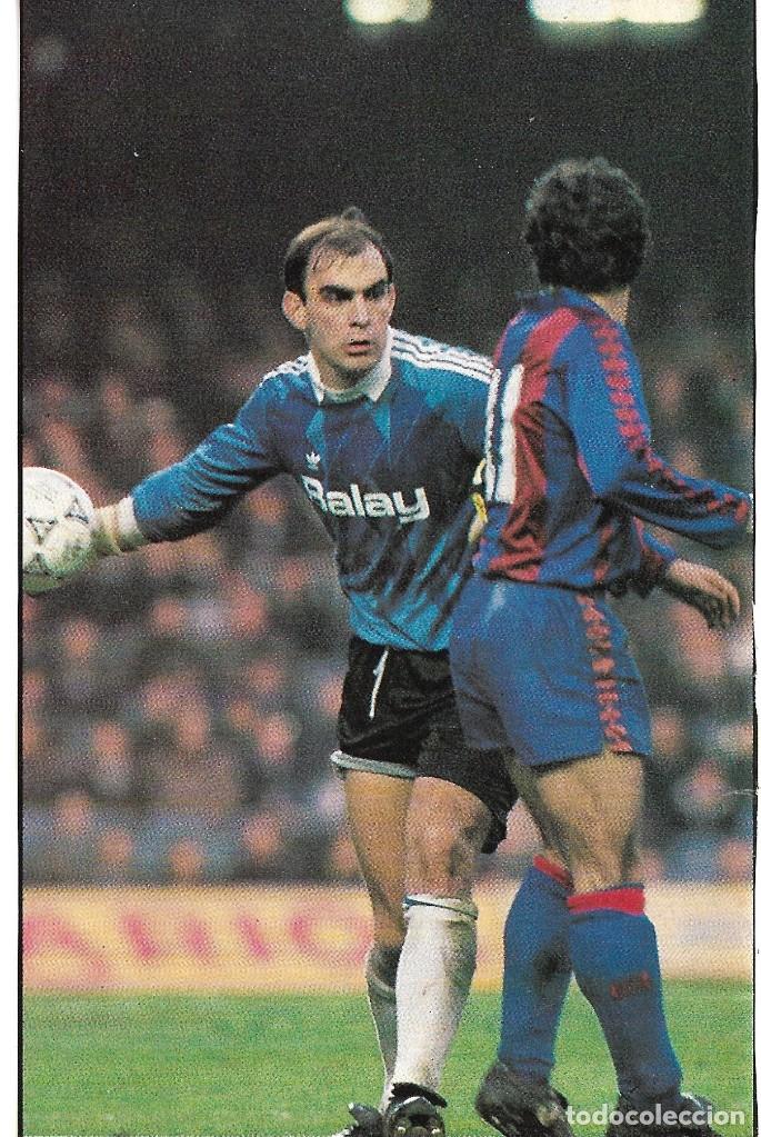 Collectionnisme sportif: REAL ZARAGOZA: recorte de ANDONI CEDR&Uacute;N a punto de sacar con la mano. A&ntilde;os 90