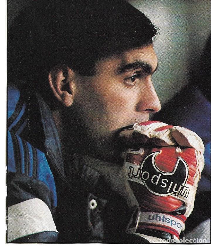 Collectionnisme sportif: REAL ZARAGOZA: recorte de ANDONI CEDR&Uacute;N en el banquillo. A&ntilde;os 90
