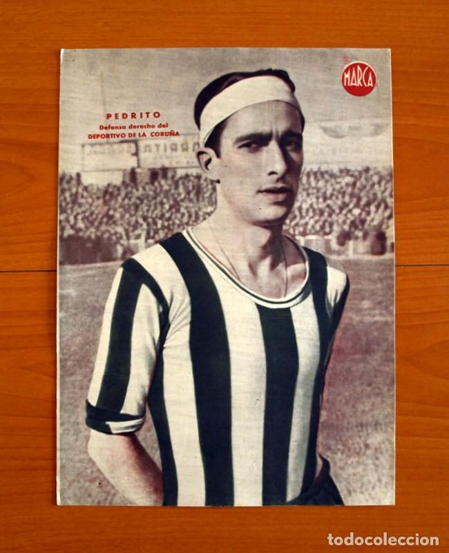 Sammelleidenschaft Sport: Deportivo de la Coru&ntilde;a - Pedrito defensa derecho - L&aacute;mina de Marca a&ntilde;os 40 - Tama&ntilde;o 23,5x32 cm.