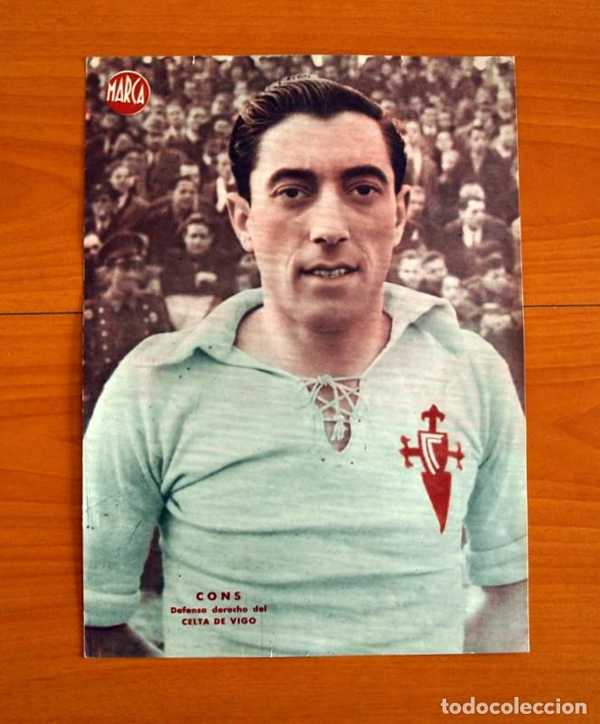 Sammelleidenschaft Sport: Celta de Vigo - Cons Defensa derecho - L&aacute;mina de Marca a&ntilde;os 40 - Tama&ntilde;o 23,5x32 cm.