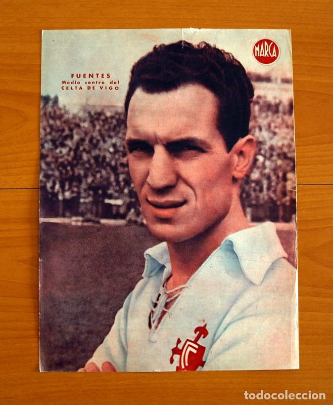 Sammelleidenschaft Sport: Celta de Vigo - Fuentes Medio centro - L&aacute;mina de Marca a&ntilde;os 40 - Tama&ntilde;o 23,5x32 cm.