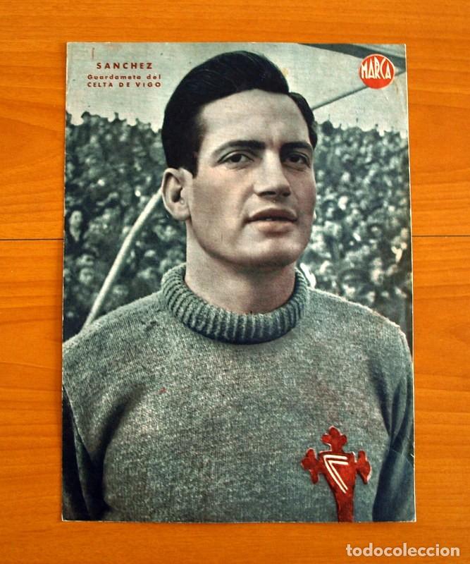 Sammelleidenschaft Sport: Celta de Vigo - S&aacute;nchez Guardameta - L&aacute;mina de Marca a&ntilde;os 40 - Tama&ntilde;o 23,5x32 cm.