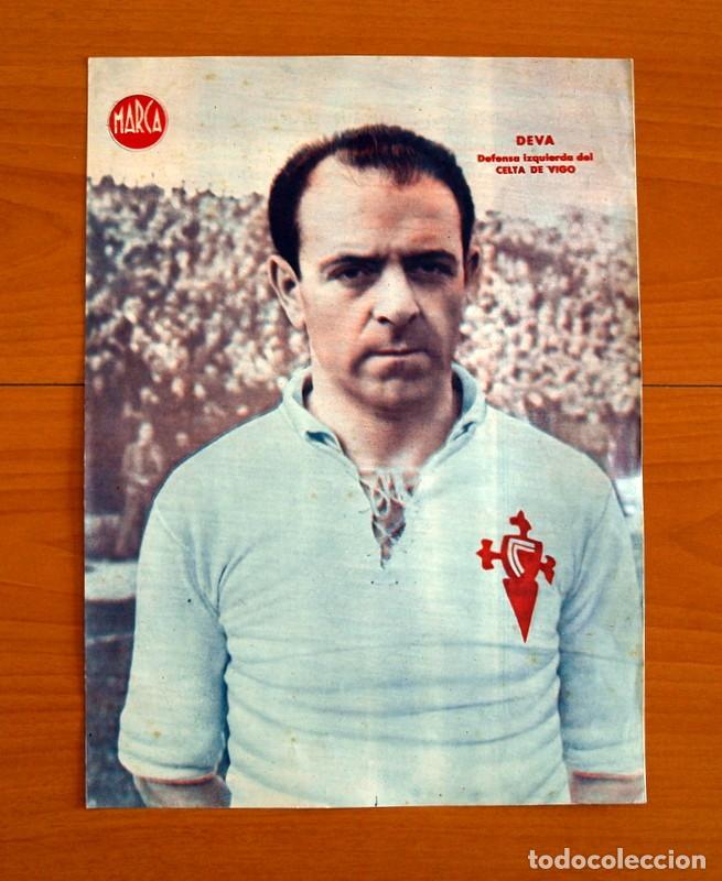 Sammelleidenschaft Sport: Celta de Vigo - Deva Defensa Izquierda - L&aacute;mina de Marca a&ntilde;os 40 - Tama&ntilde;o 23,5x32 cm.