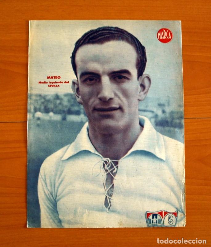 Sammelleidenschaft Sport: Sevilla - Mateo Medio Izquierda - L&aacute;mina de Marca a&ntilde;os 40 - Tama&ntilde;o 23,5x32 cm.