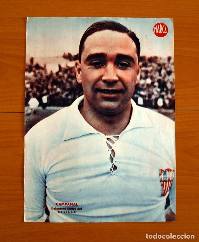 Sammelleidenschaft Sport: Sevilla - Campanal Delantero - L&aacute;mina de Marca a&ntilde;os 40 - Tama&ntilde;o 23,5x32 cm.