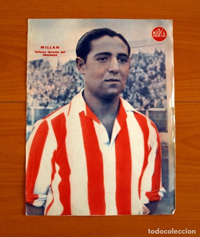 Sammelleidenschaft Sport: Granada - Millan defensa derecha - L&aacute;mina de Marca a&ntilde;os 40 - Tama&ntilde;o 23,5x32 cm.