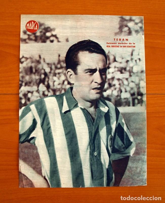 Coleccionismo deportivo: Real Sociedad - Teran Extremo Derecho - L&aacute;mina de Marca a&ntilde;os 40 - Tama&ntilde;o 23,5x32 cm.