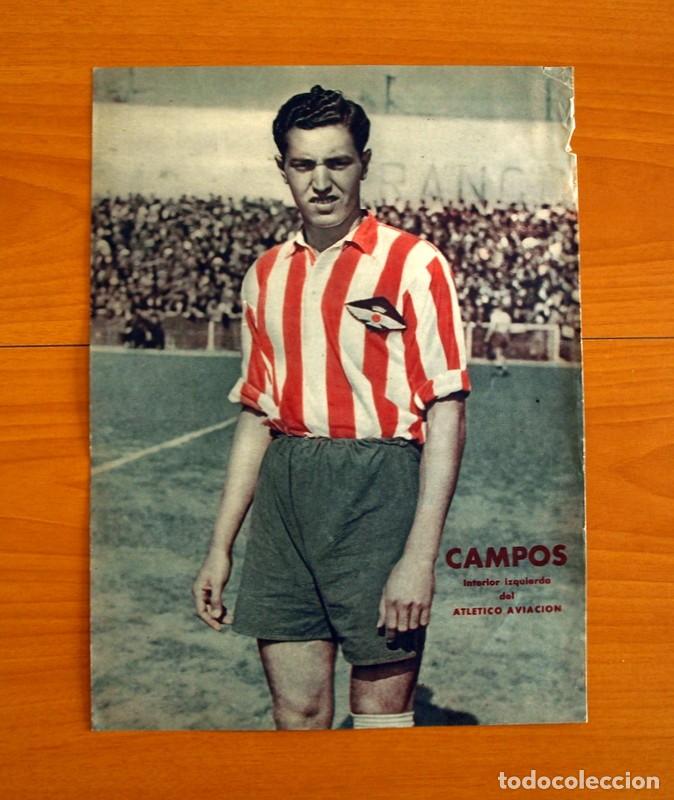 Coleccionismo deportivo: Atl&eacute;tico Madrid - Aviaci&oacute;n -Campos Interior Izquierda - L&aacute;mina de Marca a&ntilde;os 40 - Tama&ntilde;o 23,5x32 cm.