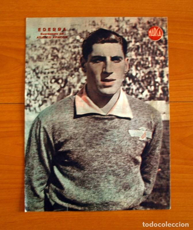 Coleccionismo deportivo: Atl&eacute;tico Madrid - Aviaci&oacute;n - Ederra Guardameta - L&aacute;mina de Marca a&ntilde;os 40 - Tama&ntilde;o 23,5x32 cm.