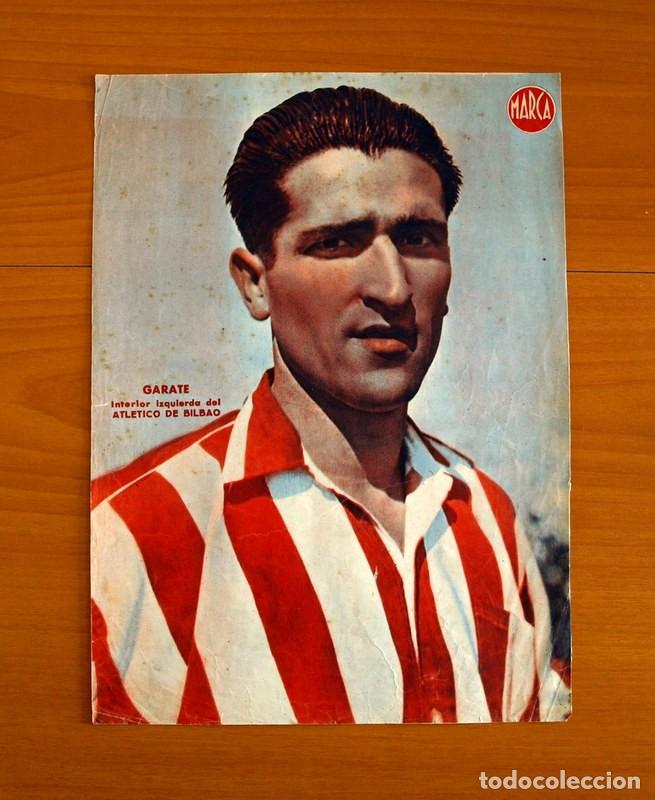 Coleccionismo deportivo: Athletic de Bilbao - Garate Interior Izquierdo - L&aacute;mina de Marca a&ntilde;os 40 - Tama&ntilde;o 23,5x32 cm.