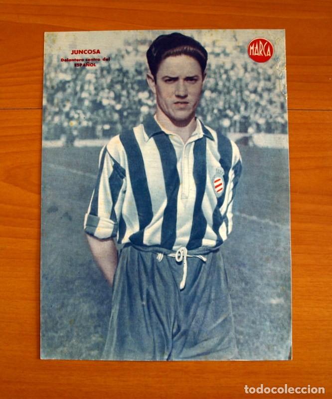 Collectionnisme sportif: Espa&ntilde;ol - Juncosa Delantero Centro - L&aacute;mina de Marca a&ntilde;os 40 - Tama&ntilde;o 23,5x32 cm.