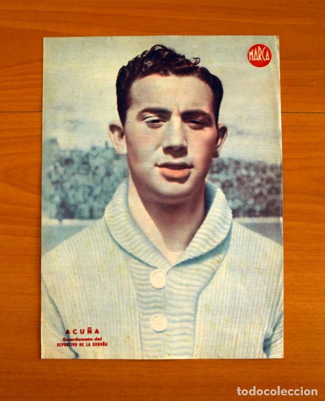 Collectionnisme sportif: Deportivo De La Coru&ntilde;a - Acu&ntilde;a Guardameta - L&aacute;mina de Marca a&ntilde;os 40 - Tama&ntilde;o 23,5x32 cm.