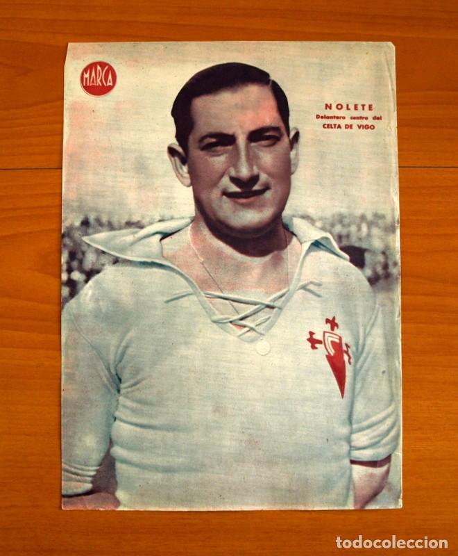 Collectionnisme sportif: Celta de Vigo - Nolete Delantero Centro - L&aacute;mina de Marca a&ntilde;os 40 - Tama&ntilde;o 23,5x32 cm.