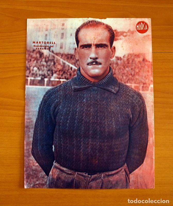 Collectionnisme sportif: Espa&ntilde;ol - Martorell Guardameta - L&aacute;mina de Marca a&ntilde;os 40 - Tama&ntilde;o 23,5x32 cm.