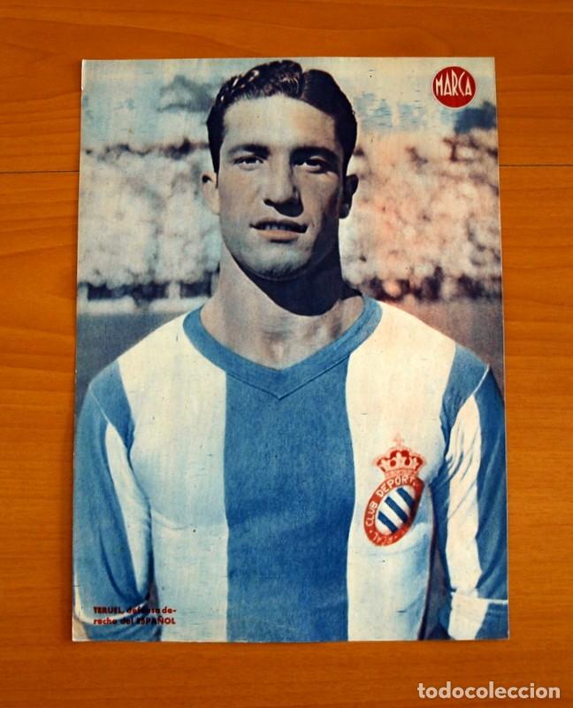 Collectionnisme sportif: Espa&ntilde;ol - Teruel Defensa Derecha - L&aacute;mina de Marca a&ntilde;os 40 - Tama&ntilde;o 23,5x32 cm.