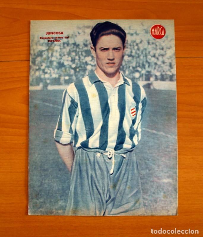 Collectionnisme sportif: Espa&ntilde;ol - Juncosa Delantero Centro - L&aacute;mina de Marca a&ntilde;os 40 - Tama&ntilde;o 23,5x32 cm.