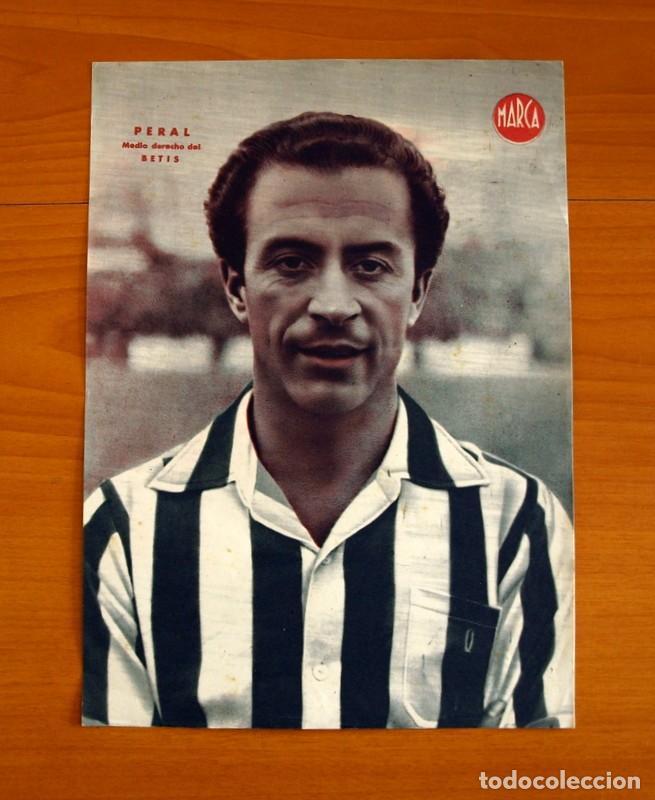 Coleccionismo deportivo: Betis - Peral Medio Derecho - L&aacute;mina de Marca a&ntilde;os 40 - Tama&ntilde;o 23,5x32 cm.