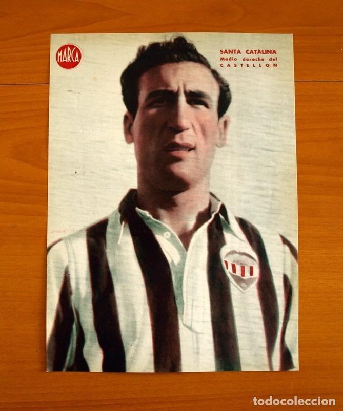 Coleccionismo deportivo: Castell&oacute;n - Santa Catalina Medio Derecho - L&aacute;mina de Marca a&ntilde;os 40 - Tama&ntilde;o 23,5x32 cm.
