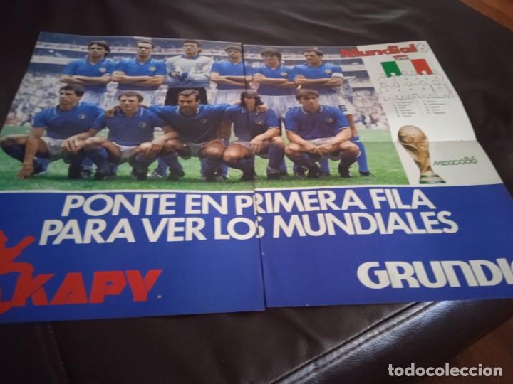 Collectionnisme sportif: Poster de la Selecci&oacute;n de Italia.Mundial M&eacute;xico 1986. 55x41 CMS. Diario 16