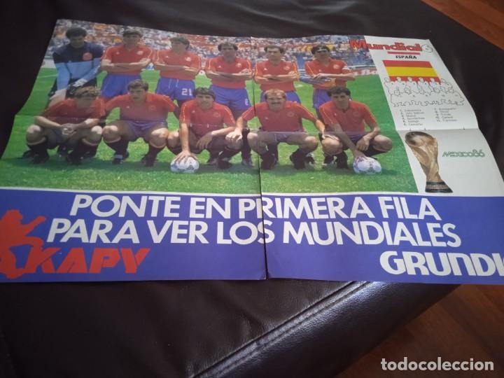 Collectionnisme sportif: Poster de la Selecci&oacute;n de Espa&ntilde;a.Mundial M&eacute;xico 1986. 55x41 CMS. Diario 16