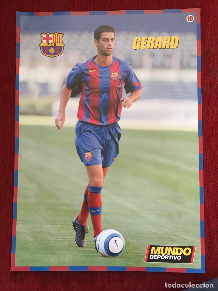 Collectionnisme sportif: CARTEL POSTER MUNDO DEPORTIVO LIGA TEMPORADA 2004 2005 CROMO JUGADOR GERARD # 10