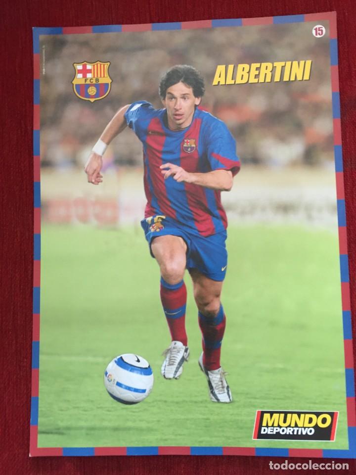 Collectionnisme sportif: CARTEL POSTER MUNDO DEPORTIVO LIGA TEMPORADA 2004 2005 CROMO JUGADOR ALBERTINI # 15