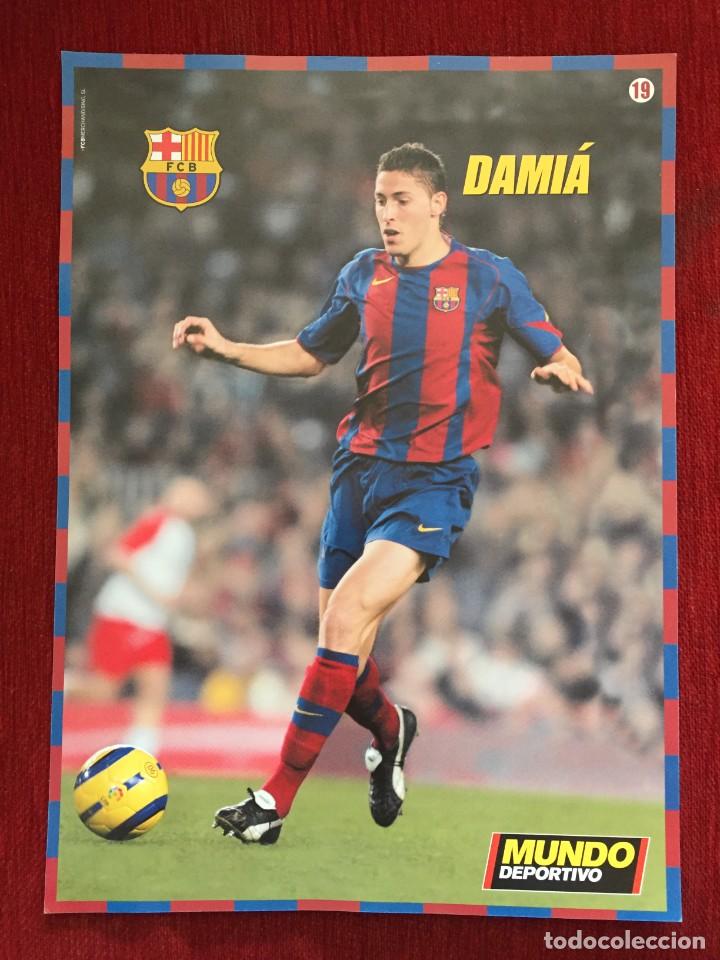 Collectionnisme sportif: CARTEL POSTER MUNDO DEPORTIVO LIGA TEMPORADA 2004 2005 CROMO JUGADOR DAMIA # 19